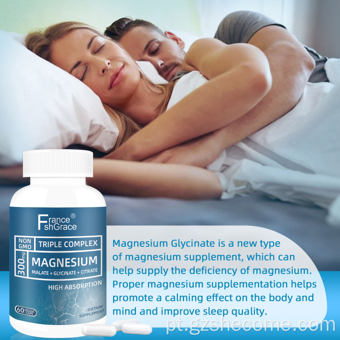 Suplemento de magnésio orgânico suporte à saúde imume